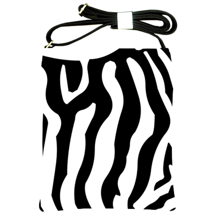 Zebra horse pattern black and white Shoulder Sling Bag