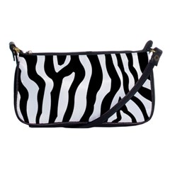 Zebra Horse Pattern Black And White Shoulder Clutch Bag by picsaspassion