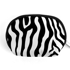 Zebra Horse Pattern Black And White Accessory Pouch (medium) by picsaspassion