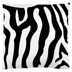 Zebra Horse Pattern Black And White Standard Flano Cushion Case (two Sides) by picsaspassion