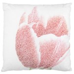 Tulip red and white pen drawing Large Cushion Case (One Side) Front