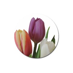 Tulips Bouquet Magnet 3  (round) by picsaspassion