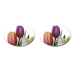 Tulips Bouquet Cufflinks (oval) by picsaspassion