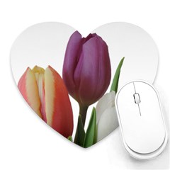 Tulips Bouquet Heart Mousepads by picsaspassion