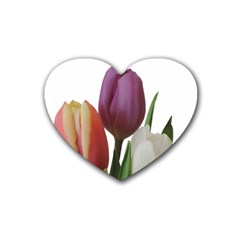 Tulips Bouquet Heart Coaster (4 Pack)  by picsaspassion