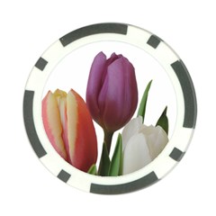 Tulips Bouquet Poker Chip Card Guard by picsaspassion