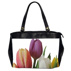 Tulips Bouquet Oversize Office Handbag (2 Sides) by picsaspassion