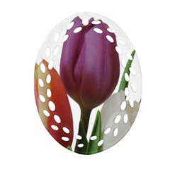 Tulips Bouquet Oval Filigree Ornament (two Sides) by picsaspassion