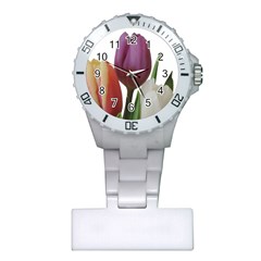 Tulips Bouquet Plastic Nurses Watch by picsaspassion