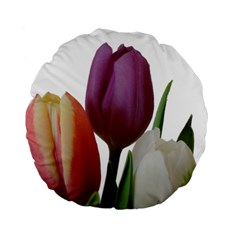 Tulips Bouquet Standard 15  Premium Flano Round Cushions by picsaspassion