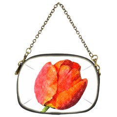 Red Tulip, Watercolor Art Chain Purse (two Sides) by picsaspassion