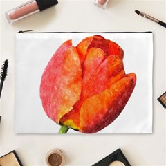 Red Tulip, Watercolor Art Cosmetic Bag (xl) by picsaspassion