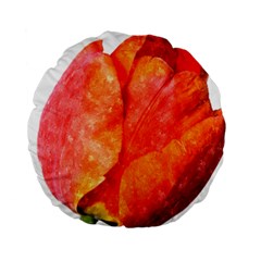 Red Tulip, Watercolor Art Standard 15  Premium Round Cushions by picsaspassion