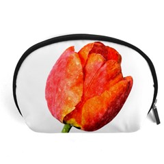 Red Tulip, Watercolor Art Accessory Pouch (large) by picsaspassion