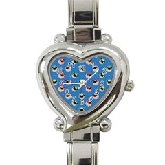 Pugs In Circles With Stars Heart Italian Charm Watch by PugnaciousGifts