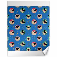 Pugs In Circles With Stars Canvas 18  X 24  by PugnaciousGifts