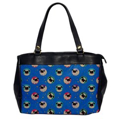 Pugs In Circles With Stars Oversize Office Handbag by PugnaciousGifts