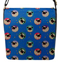 Pugs In Circles With Stars Flap Closure Messenger Bag (s) by PugnaciousGifts