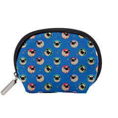 Pugs In Circles With Stars Accessory Pouch (small) by PugnaciousGifts