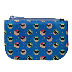 Pugs In Circles With Stars Large Coin Purse by PugnaciousGifts