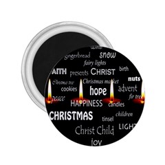 Candles Christmas Advent Light 2 25  Magnets by Wegoenart