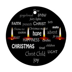 Candles Christmas Advent Light Ornament (round)