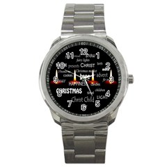 Candles Christmas Advent Light Sport Metal Watch by Wegoenart