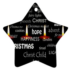 Candles Christmas Advent Light Star Ornament (two Sides) by Wegoenart