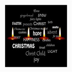 Candles Christmas Advent Light Medium Glasses Cloth (2-side) by Wegoenart