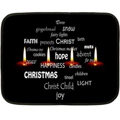 Candles Christmas Advent Light Double Sided Fleece Blanket (mini)  by Wegoenart