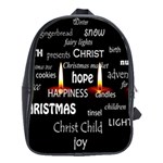 Candles Christmas Advent Light School Bag (XL) Front