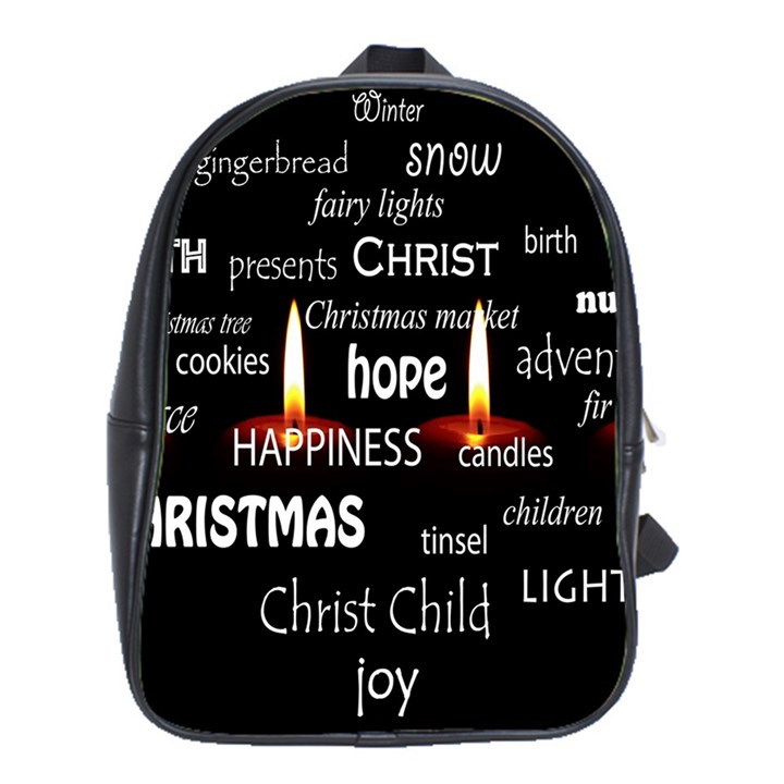 Candles Christmas Advent Light School Bag (XL)