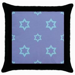 Star Christmas Night Seamlessly Throw Pillow Case (black) by Wegoenart