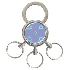 Star Christmas Night Seamlessly 3-ring Key Chains by Wegoenart