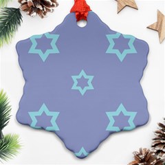 Star Christmas Night Seamlessly Snowflake Ornament (two Sides) by Wegoenart