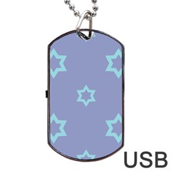 Star Christmas Night Seamlessly Dog Tag Usb Flash (one Side) by Wegoenart