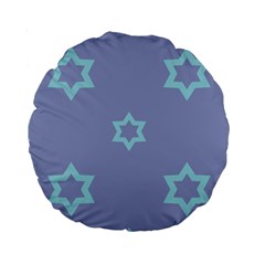 Star Christmas Night Seamlessly Standard 15  Premium Round Cushions by Wegoenart