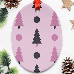 Christmas Trees Tree Fir Den Ornament (oval) by Wegoenart