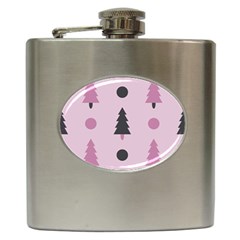 Christmas Trees Tree Fir Den Hip Flask (6 Oz) by Wegoenart