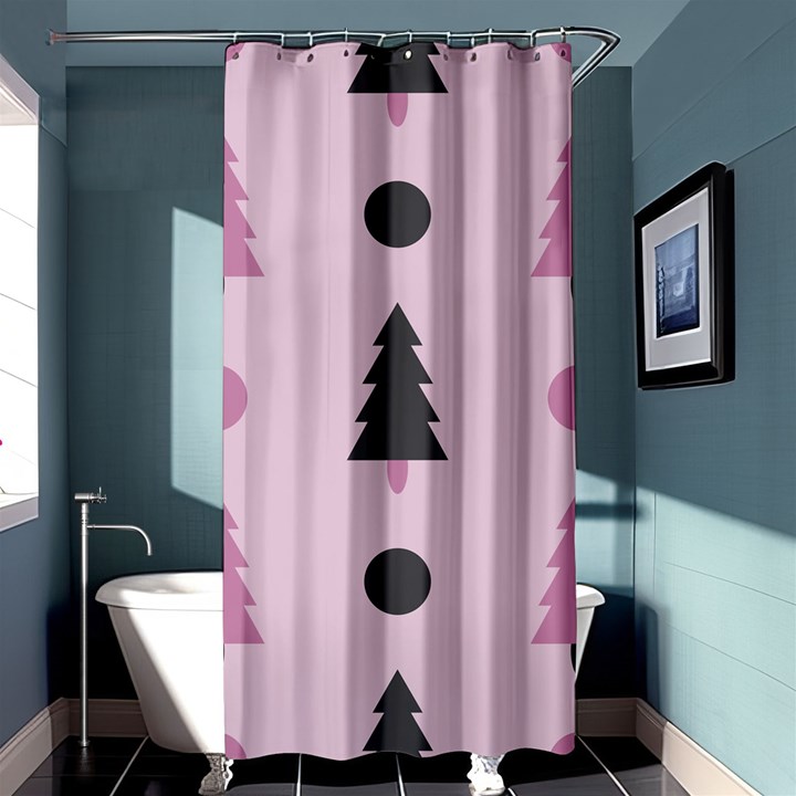 Christmas Trees Tree Fir Den Shower Curtain 36  x 72  (Stall) 