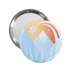 Winter Landscape Star Mountains 2 25  Handbag Mirrors by Wegoenart