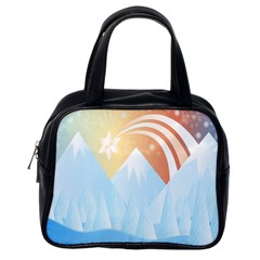 Winter Landscape Star Mountains Classic Handbag (One Side)