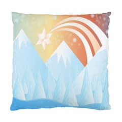 Winter Landscape Star Mountains Standard Cushion Case (two Sides)