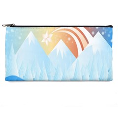 Winter Landscape Star Mountains Pencil Cases by Wegoenart