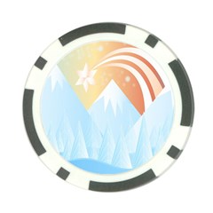 Winter Landscape Star Mountains Poker Chip Card Guard (10 Pack) by Wegoenart