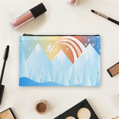 Winter Landscape Star Mountains Cosmetic Bag (Medium)