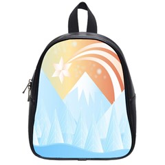 Winter Landscape Star Mountains School Bag (Small)