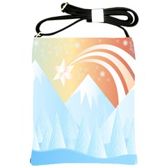 Winter Landscape Star Mountains Shoulder Sling Bag