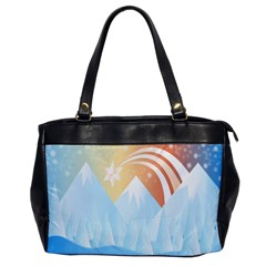 Winter Landscape Star Mountains Oversize Office Handbag