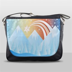 Winter Landscape Star Mountains Messenger Bag